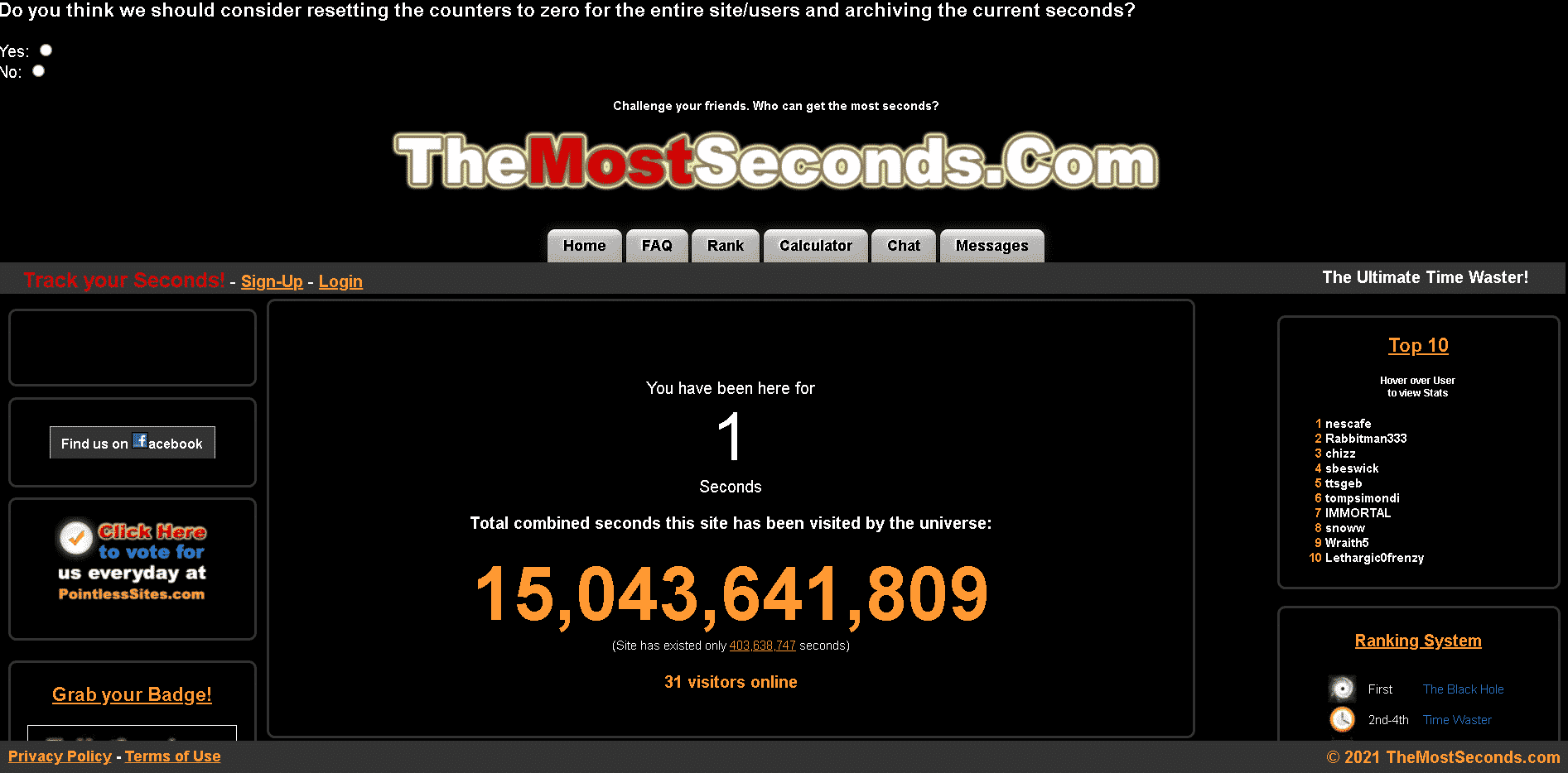 The Most Seconds